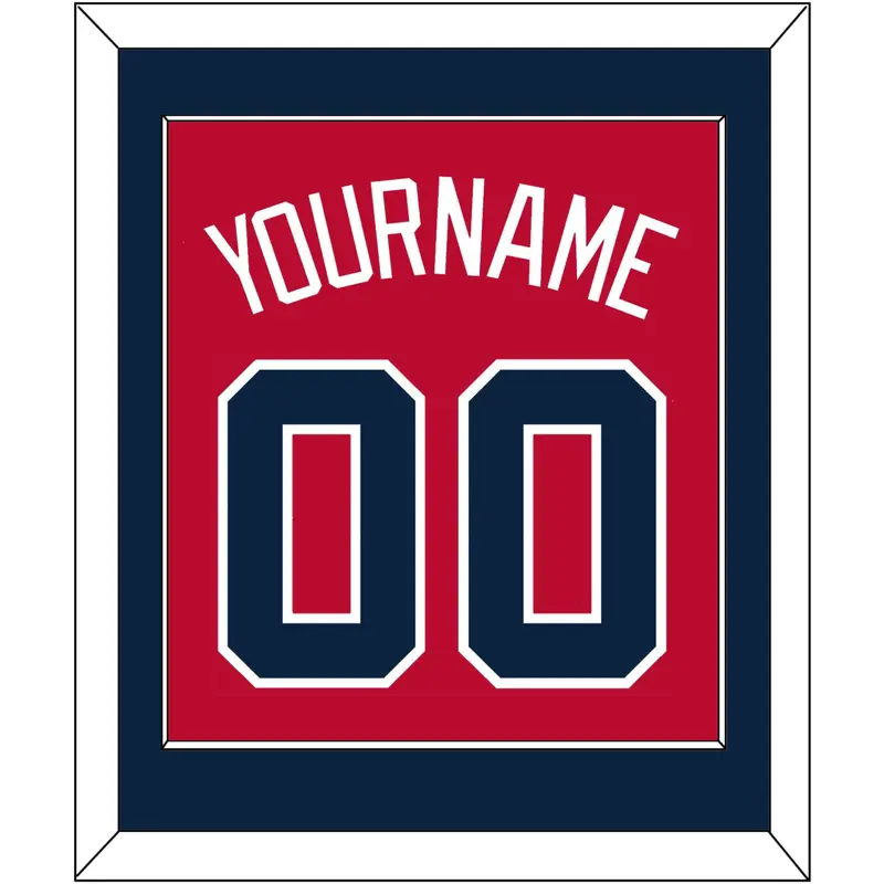 Atlanta Name & Number - Alternate Home Red - Single Mat 2