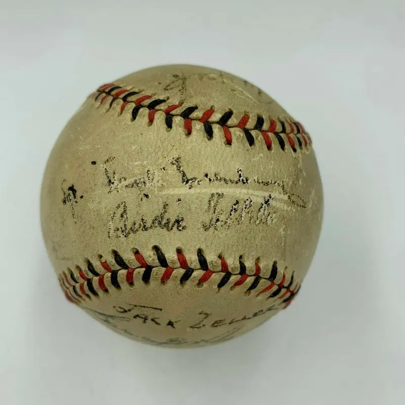 Extraordinary "Sergeant" Hank Greenberg 1941 Detroit Tigers Signed Baseball JSA