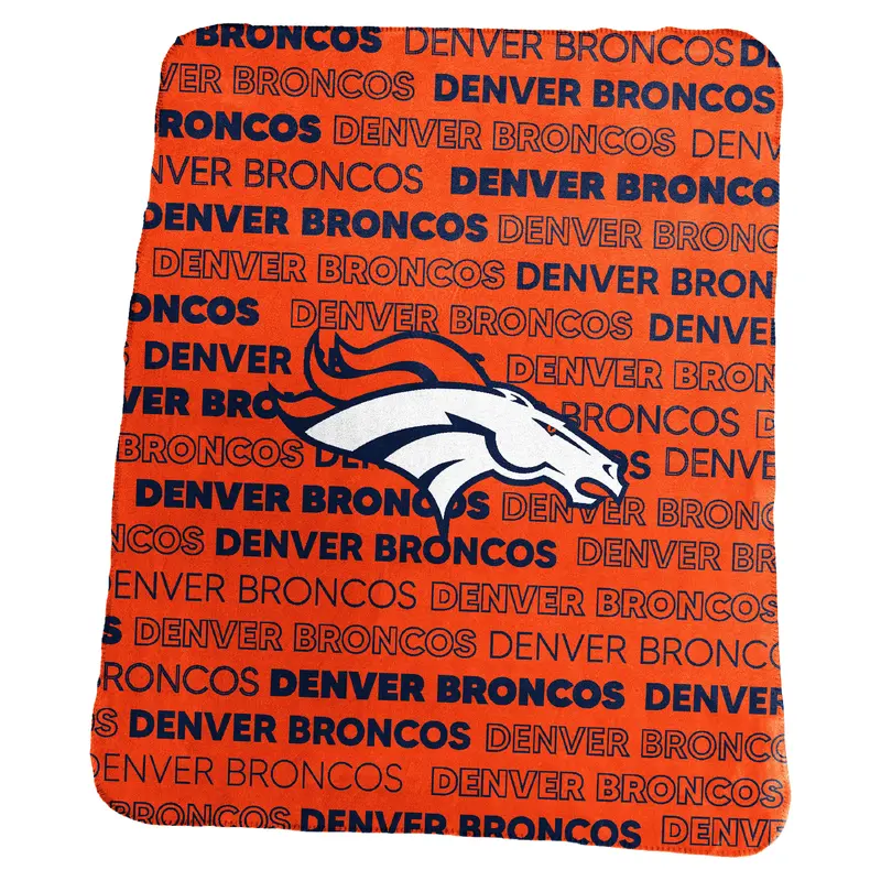 Denver Broncos Carrot Classic Fleece Throw