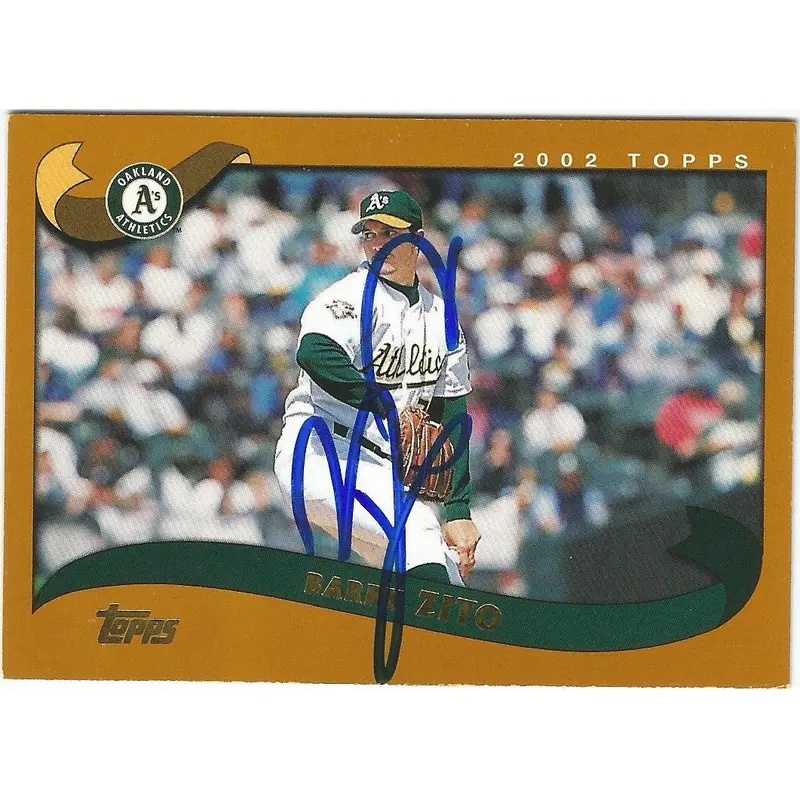 Athletics Barry Zito Authentic Signed Card 2002 Topps #455 Autographed w/ COA