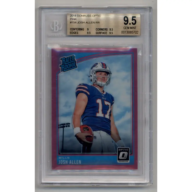 Josh Allen 2018 Optic Pink #154 Rated Rookie BGS 9.5 Gem Mint 5702