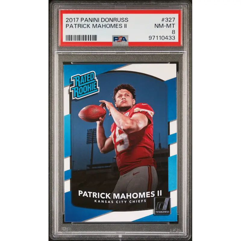 Patrick Mahomes 2017 Donruss #327 PSA 8 Nm-Mint