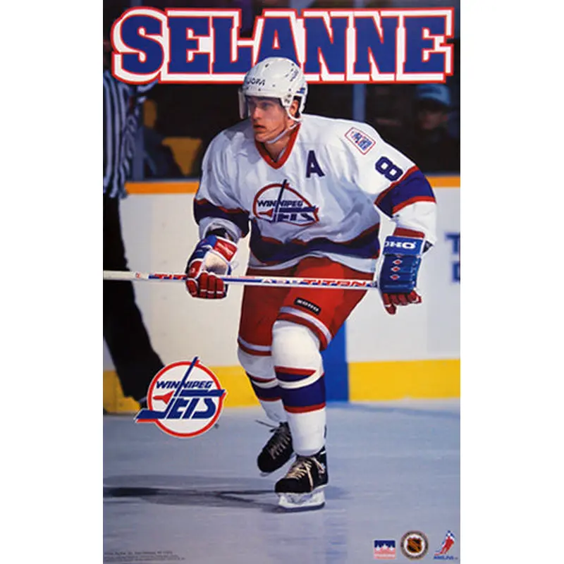 Teemu Selanne "Jets Action" Winnipeg Jets NHL Action Poster - Starline 1995