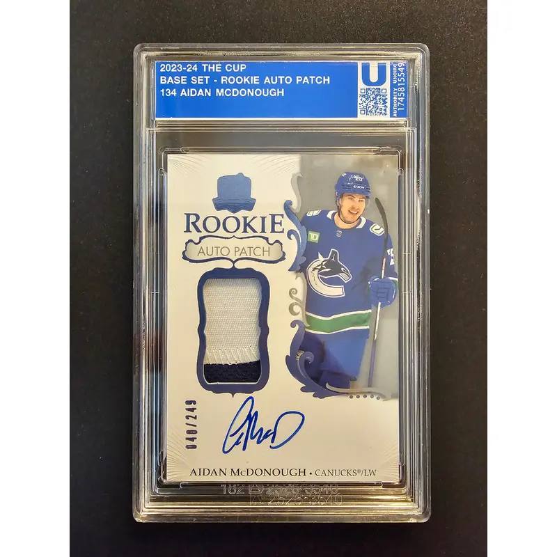 2023-24 Upper Deck The Cup RPA - Aidan McDonough #134 /249 RC
