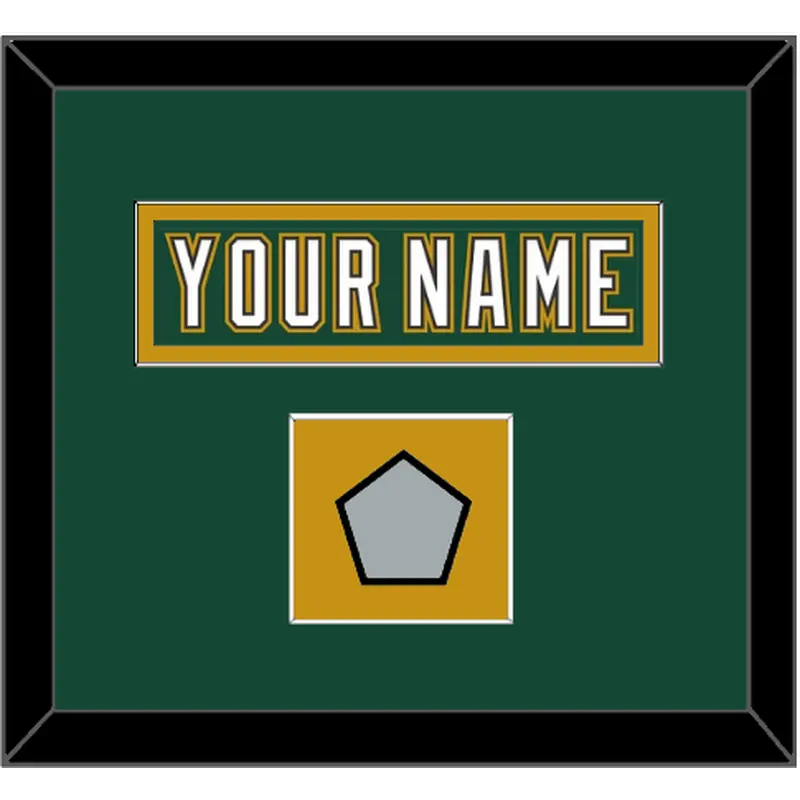 Dallas Nameplate & Stanley Cup Champions Patch - Alternate Green (1997-1999) - Single Mat 4