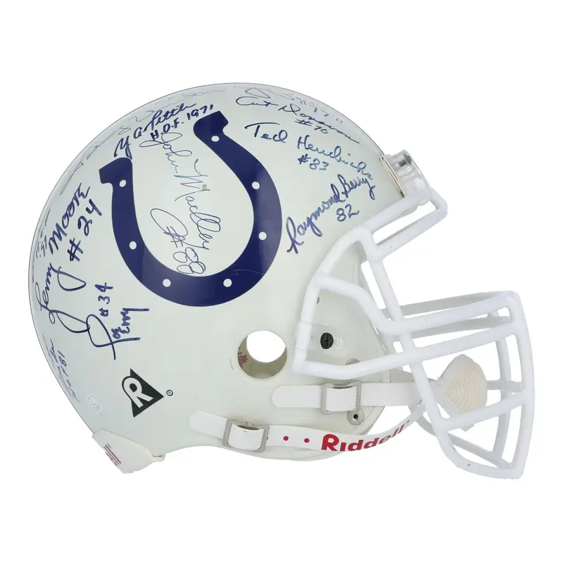Johnny Unitas Baltimore Colts Hall of Fame Legends Signed Full Size Helmet PSA