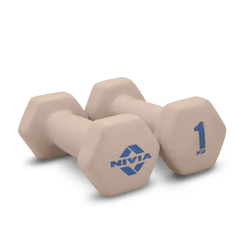 Nivia 1KG Fitness Dumbbell - Pair  | Kibi Sports