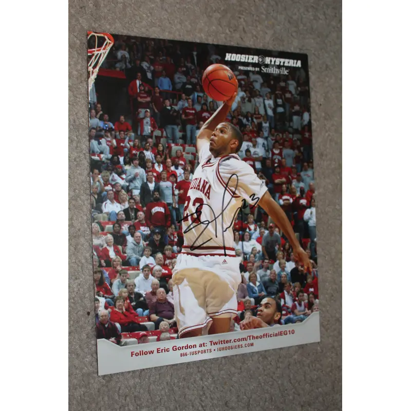 Eric Gordon Autographed Indiana University Basketball Photo