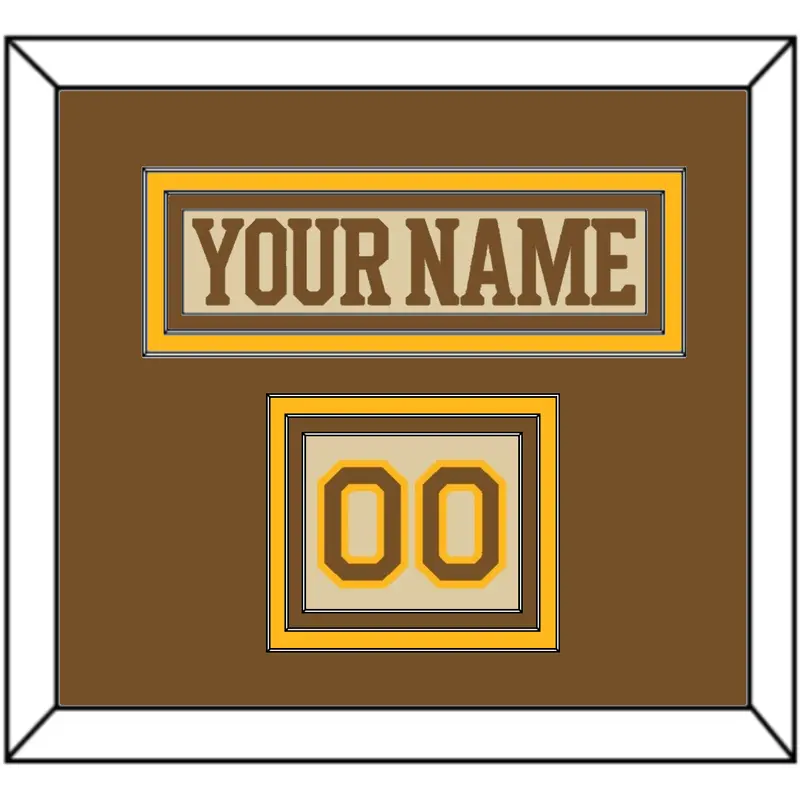 Boston Nameplate & Number (Shoulder) - Centennial Alternate Cream - Triple Mat 2
