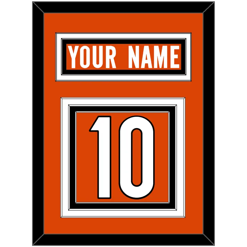Cincinnati Nameplate & Number (Back) - Alternate Orange - Triple Mat 2
