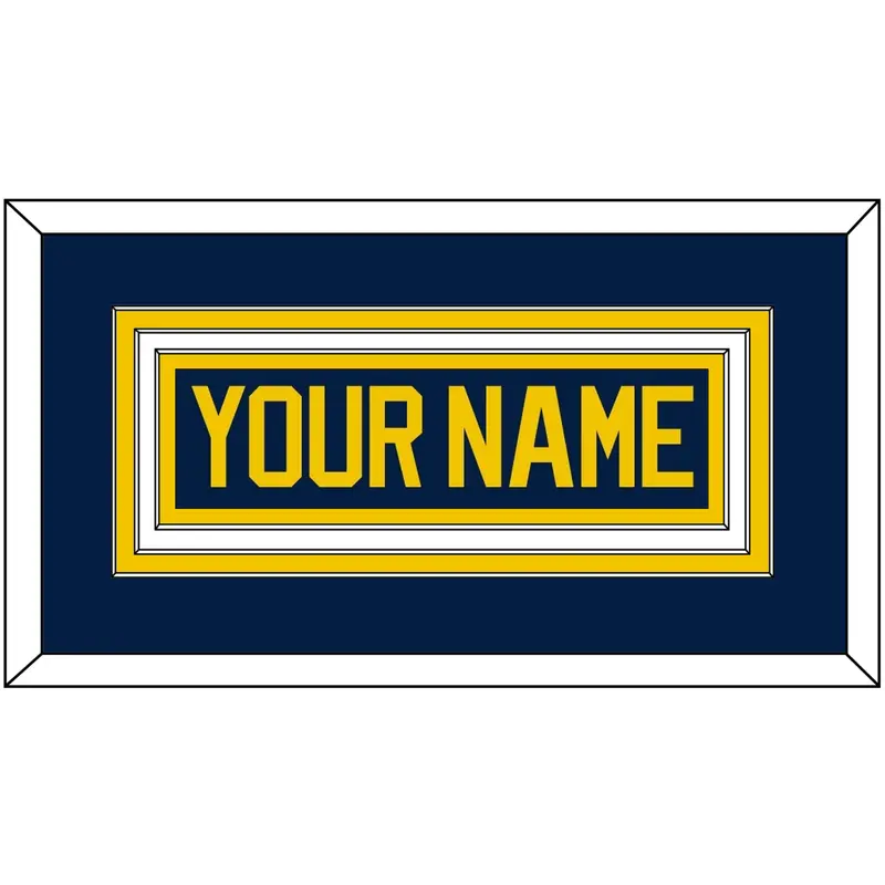Michigan Hockey Nameplate - Road Blue (2021-2023) - Triple Mat 1