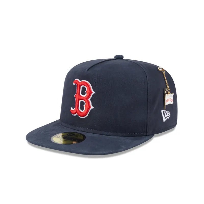 New Era - 59FIFTY Fitted A-Frame Cap - Championship Side Flag - Boston Red Sox - Navy