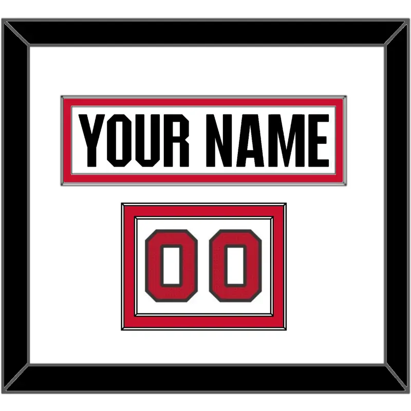 Ottawa Nameplate & Number (Shoulder) - Road White (2017-2020) - Double Mat 1