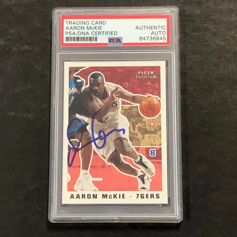 2003-04 Fleer Tradition #13 Aaron McKie Signed Card AUTO PSA Slabbed 76ers