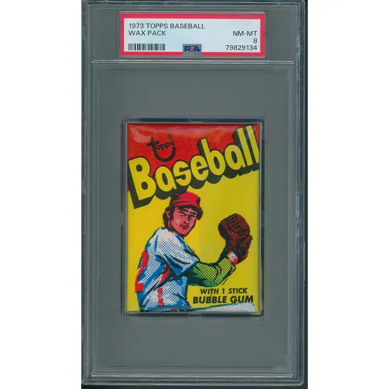 1973 Topps Baseball Unopened Wax Pack PSA 8 *9134