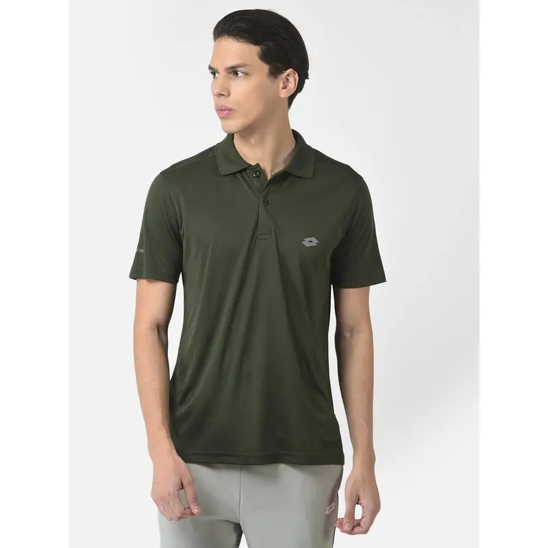 Lotto Men Green Basic Bb Polo