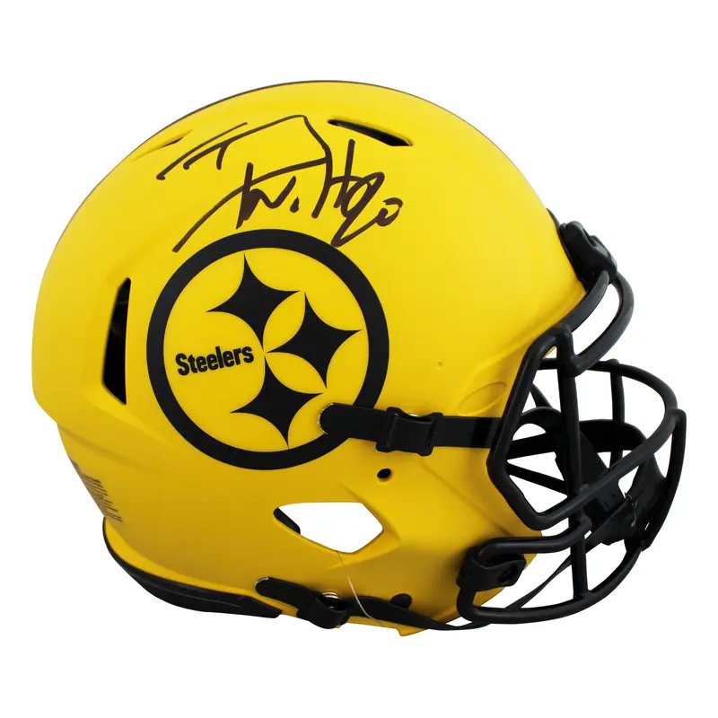 Steelers T.J. Watt Signed Rave Full Size Speed Proline Helmet BAS Witnessed