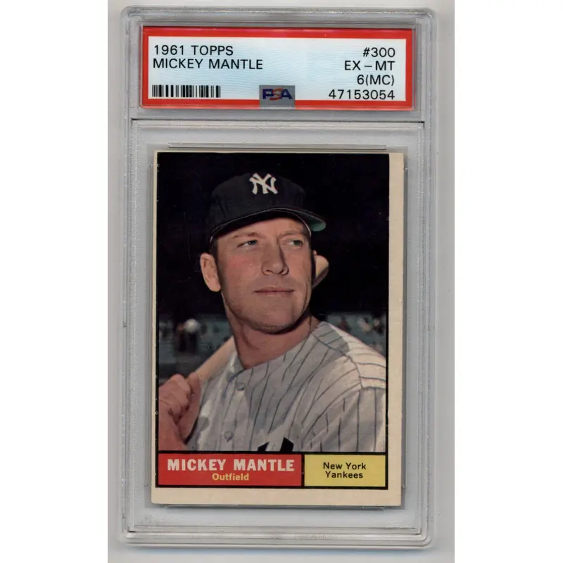 Mickey Mantle 1961 Topps #300 PSA 6 Excellent-Mint (MC) 3054