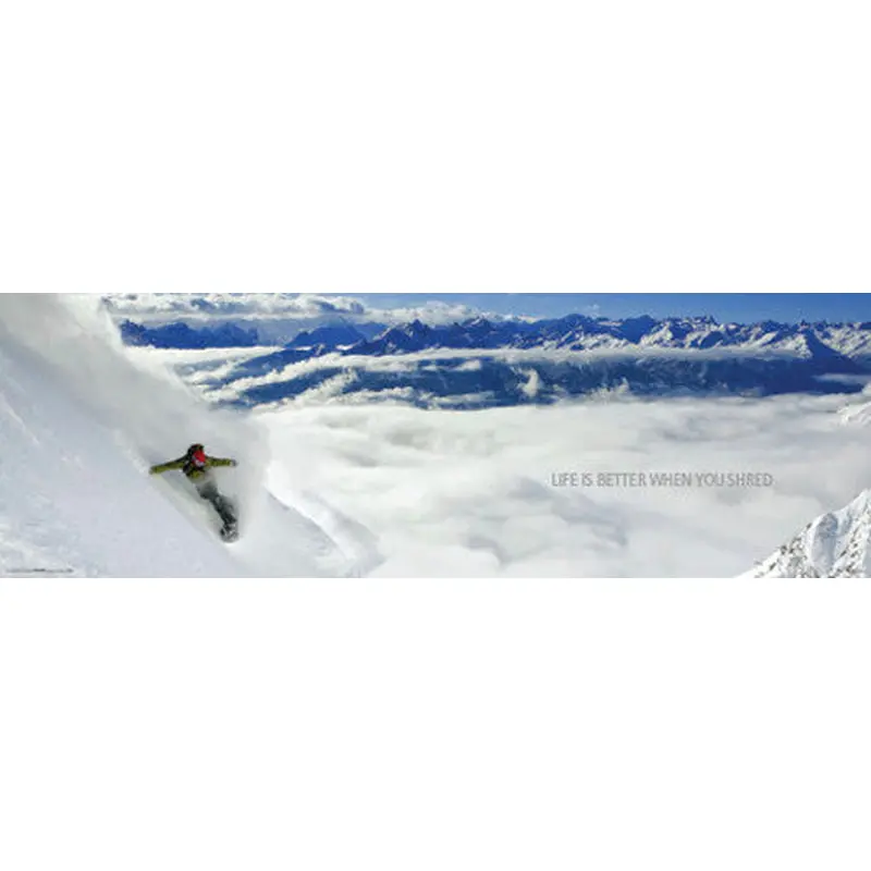 Snowboarding "Life is Better When You Shred" Winter Sports Action Poster - Import Images