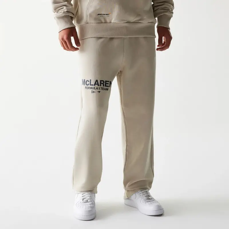 McLaren Racing Light Beige Straight Leg Joggers