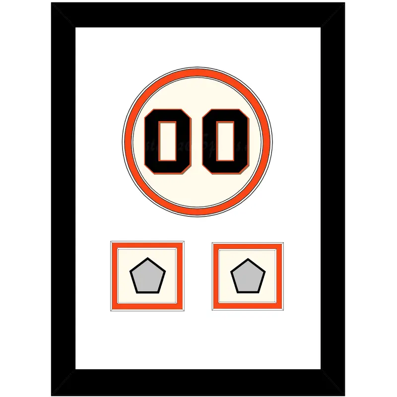 San Francisco Number & 2 World Series Jersey Patches - Home Cream (2000-2021) - Double Mat 1