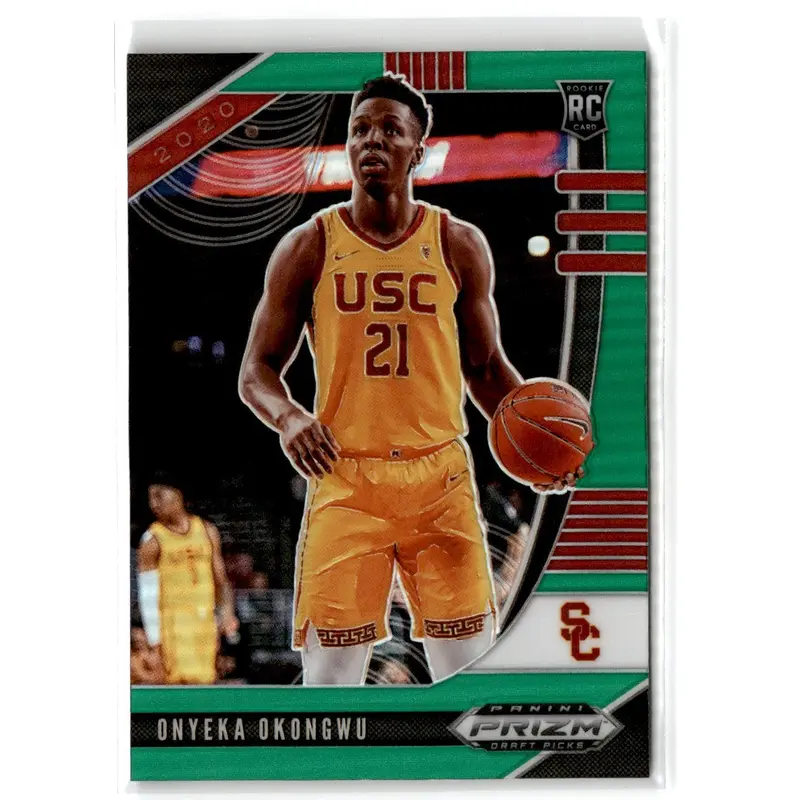 2020 Panini Prizm Draft Picks Collegiate Green Onyeka Okongwu #5