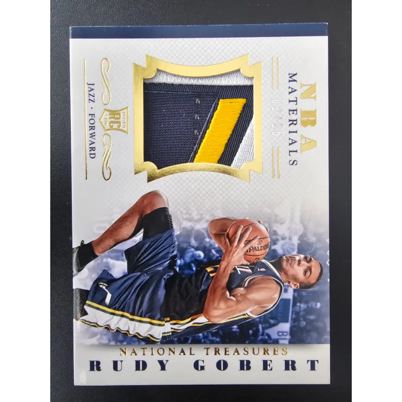 2013-14 Panini National Treasures - NBA Rookie Material - Prime - Rudy Gobert #6 /25 RY