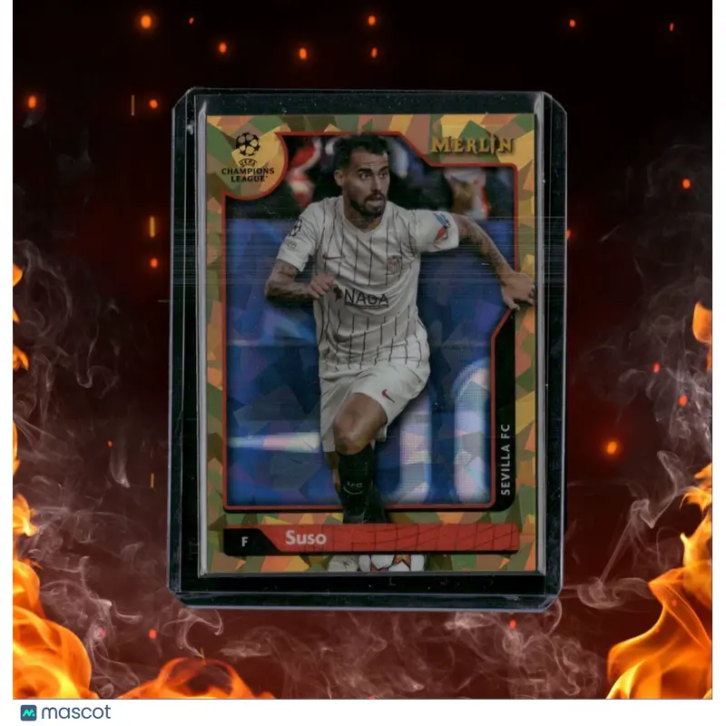 2022 Topps Merlin UEFA Suso Gold Cracked Ice 22/50 #19