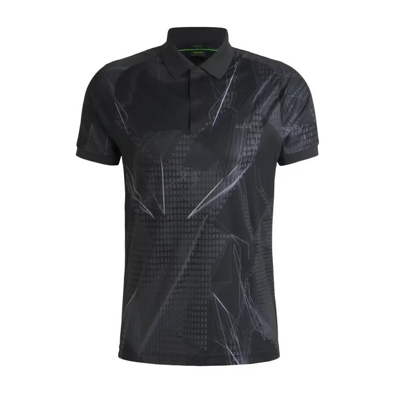 HUGO BOSS MENS POLO PADDY DESERT ACTIVE GRAY 50537757001