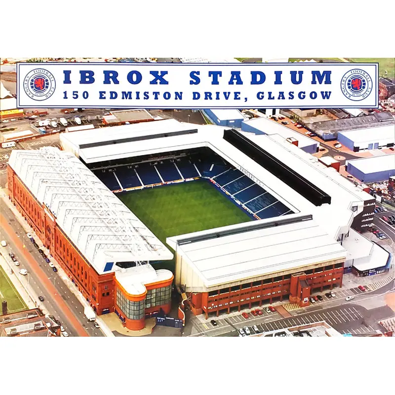 Glasgow Rangers Ibrox Stadium Aerial View Poster - GB Posters (UK)