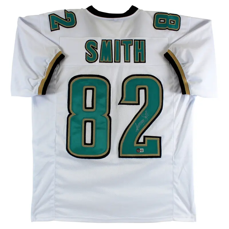 Jimmy Smith Authentic Signed White Pro Style Jersey Autographed BAS Witnessed