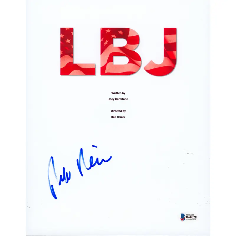 Rob Reiner LBJ Authentic Signed Movie Script Cover Autographed BAS #H60028