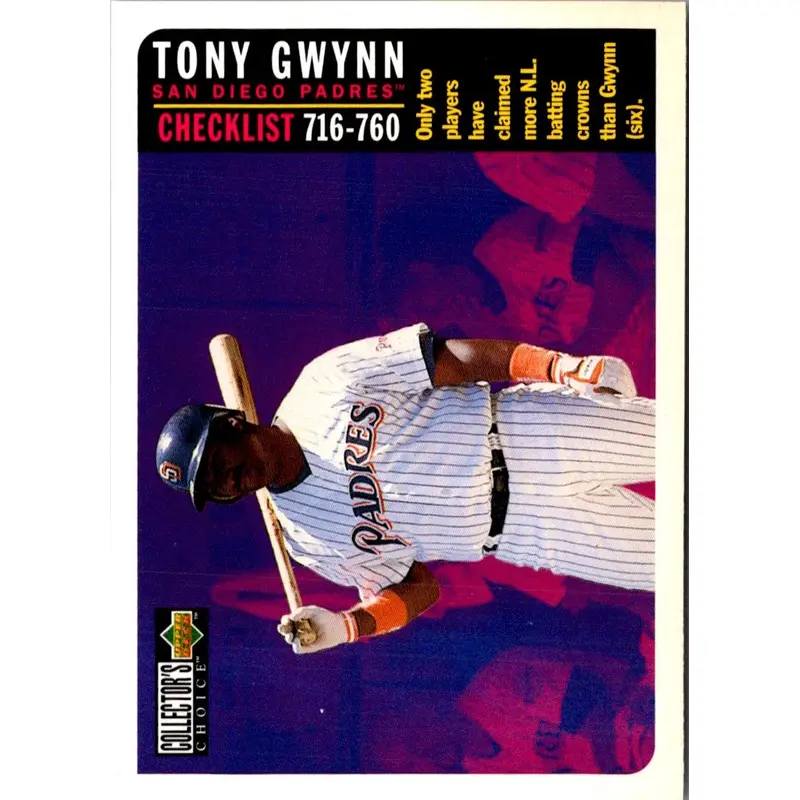 1996 Collector's Choice Tony Gwynn #760