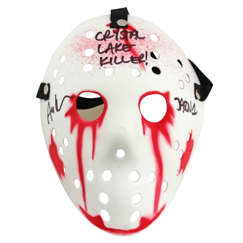 Ari Lehman Friday The 13th "Crystal Lake Killer" Signed White Jason Mask BAS Wit