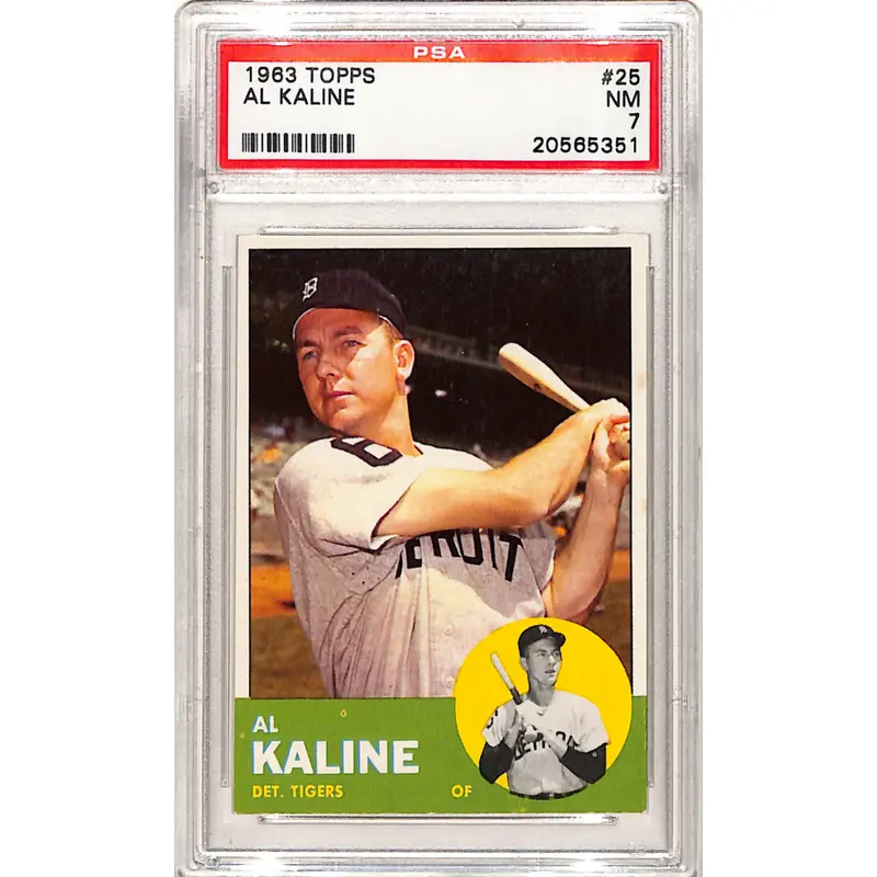 Al Kaline 1963 Topps #25 PSA 7 Near Mint 5351