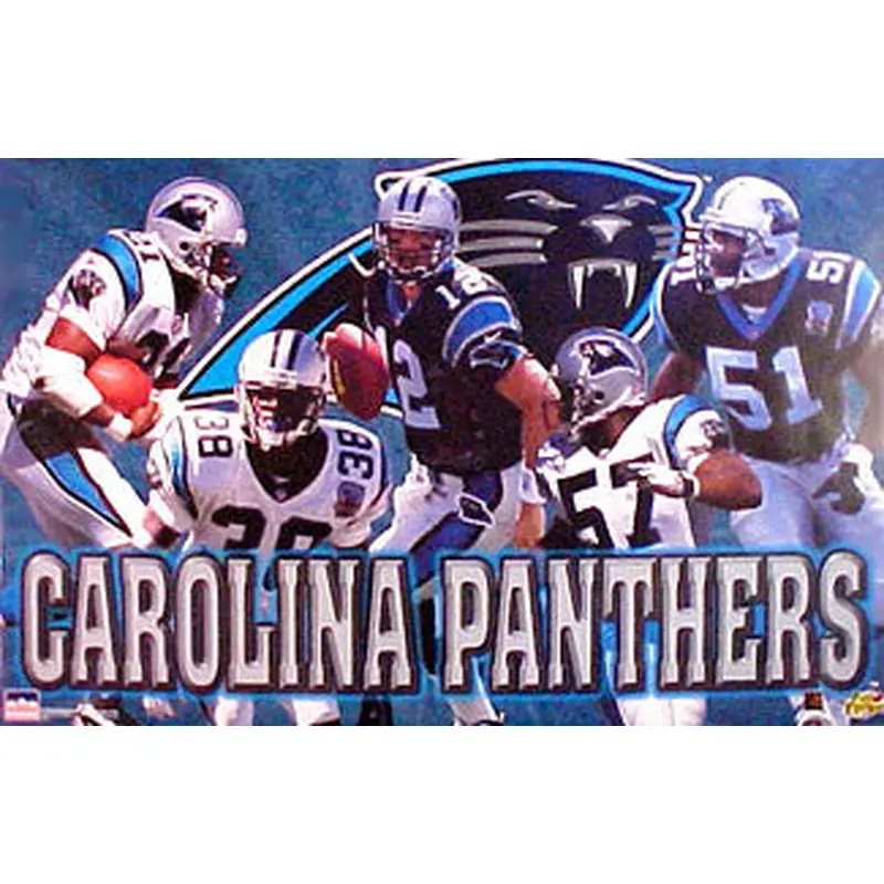 Carolina Panthers "Five Stars" NFL Action Poster (1997) - Starline Inc.