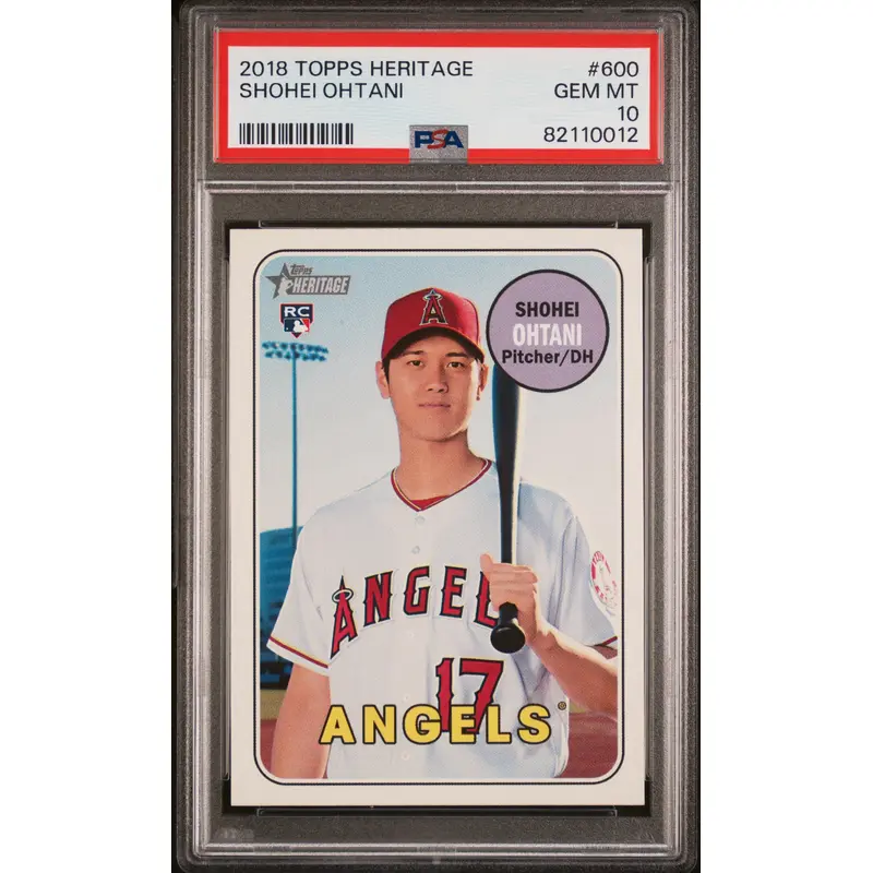 Shohei Ohtani 2018 Topps Heritage #600 PSA 10 Gem Mint 0012