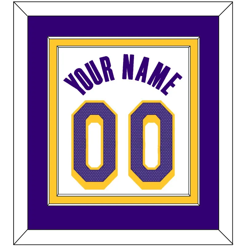 Los Angeles Name & Number - White Association - Double Mat 3