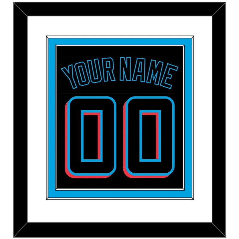 Miami Name & Number - Alternate Black (2019-2023) - Double Mat 1