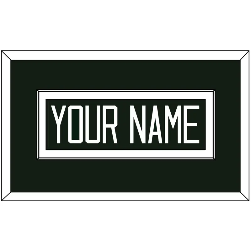 Michigan State Hockey Nameplate - Road Green - Single Mat 1