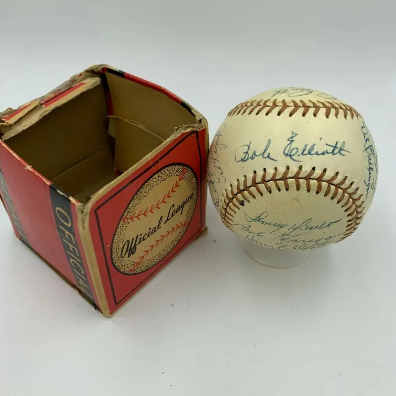 Beautiful 1955 San Diego Padres Team Signed Baseball W/ Ralph Kiner