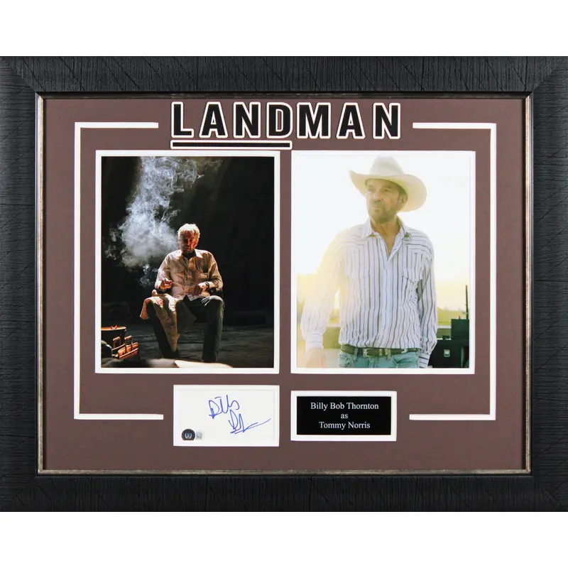 Billy Bob Thornton Landman Authentic Signed & Framed 3x5 Index Card BAS #BL98151