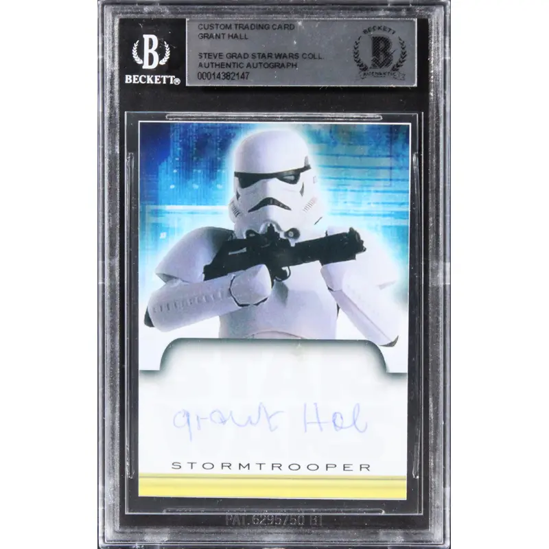 Grant Hall Star Wars Authentic Signed Custom Trading Card BAS Slabbed