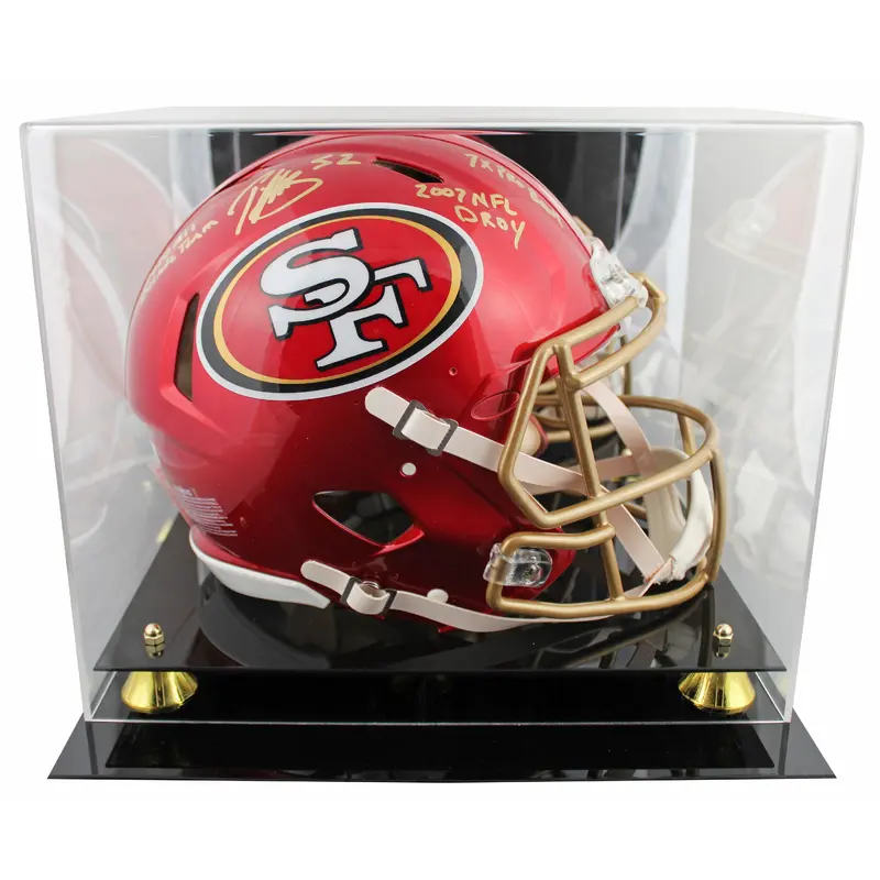 49ers Patrick Willis "3x Insc" Signed Flash F/S Speed Proline Helmet W/ Case BAS