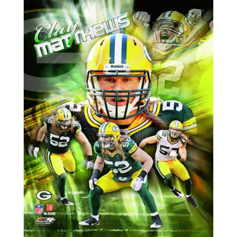 Clay Matthews "Explosion!" Green Bay Packers Premium Poster Print - Photofile 16x20