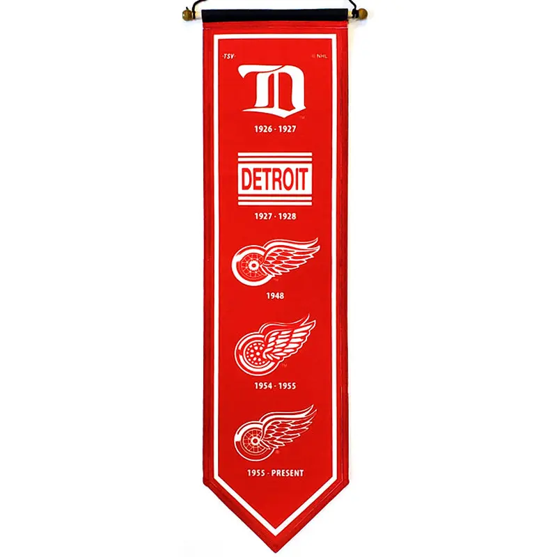 Detroit Red Wings Logo Heritage Premium Felt Wall Banner - The Sports Vault Canada