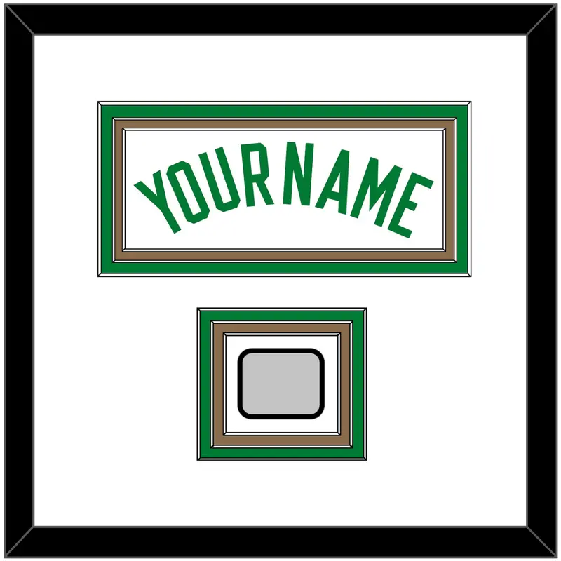 Boston Name & Trophy Patch - Home White (1972-2018) - Triple Mat 1