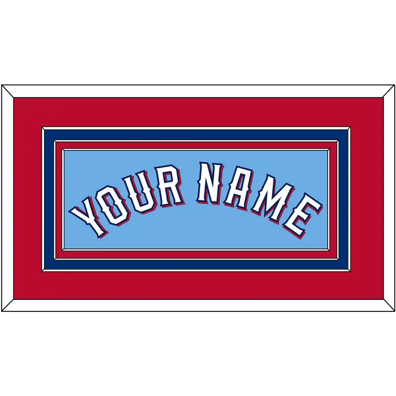 Texas Name - Alternate Powder Blue (2020-2023) - Triple Mat 3