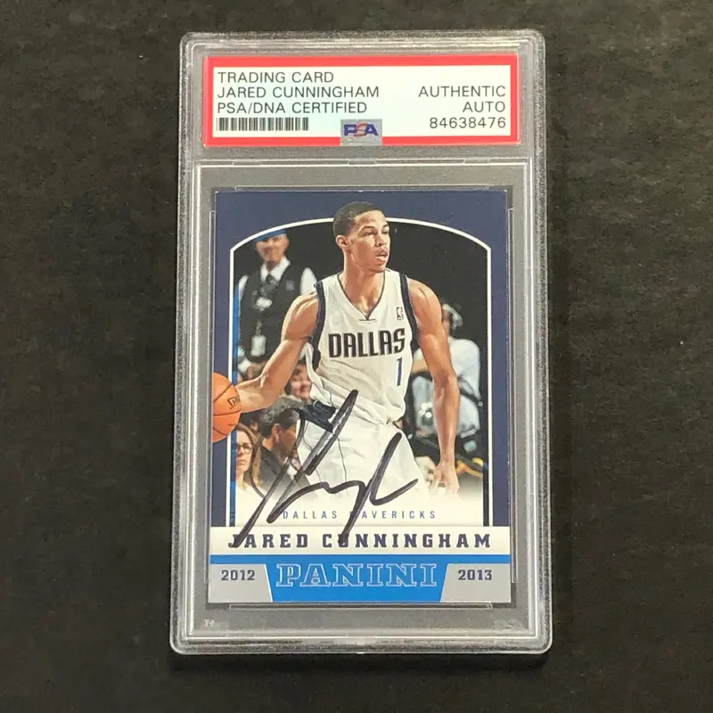 2012-13 Panini #254 Jared Cunningham Signed Card AUTO PSA Slabbed Mavericks