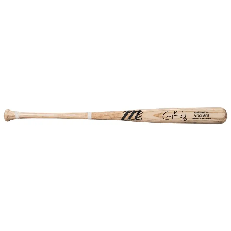 2013 Greg Bird Pre Rookie Minor League Game Used Signed Marucci Bat PSA DNA COA